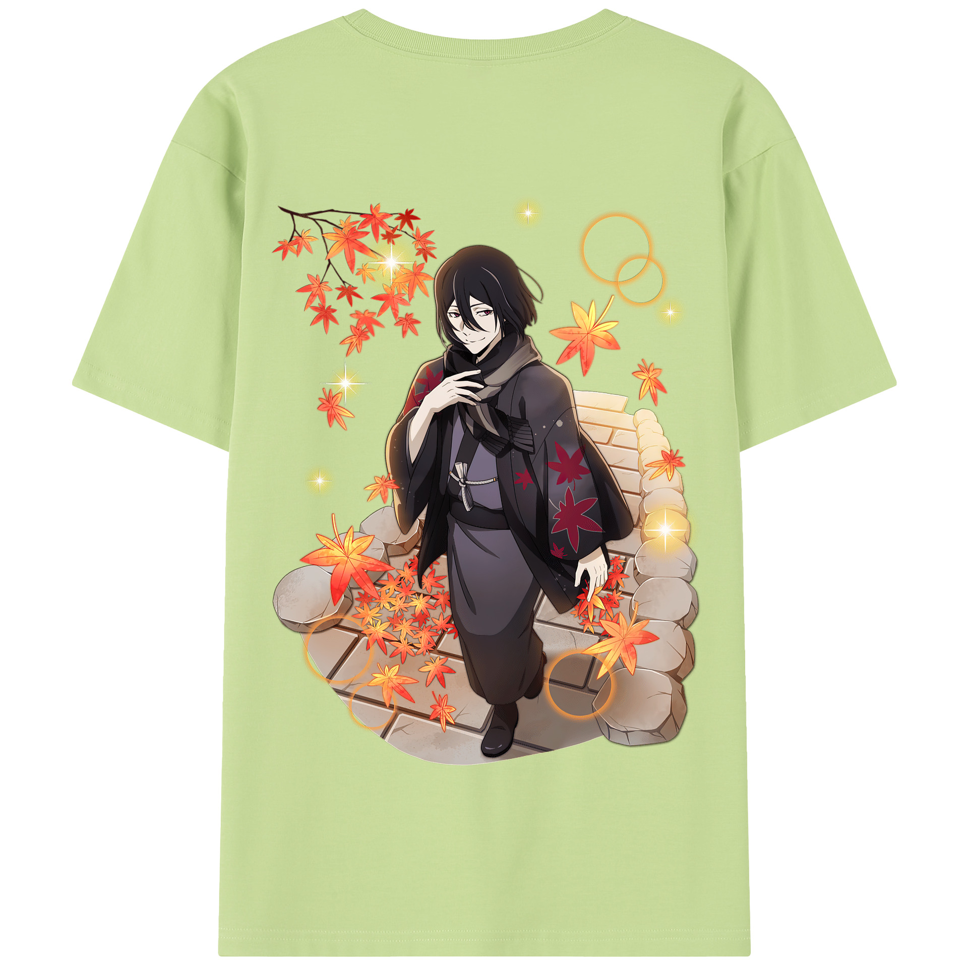 （画像用） 文豪ストレイドッグス Bungo Stray Dogs 綿100％半袖Tシャツ（背面プリント）